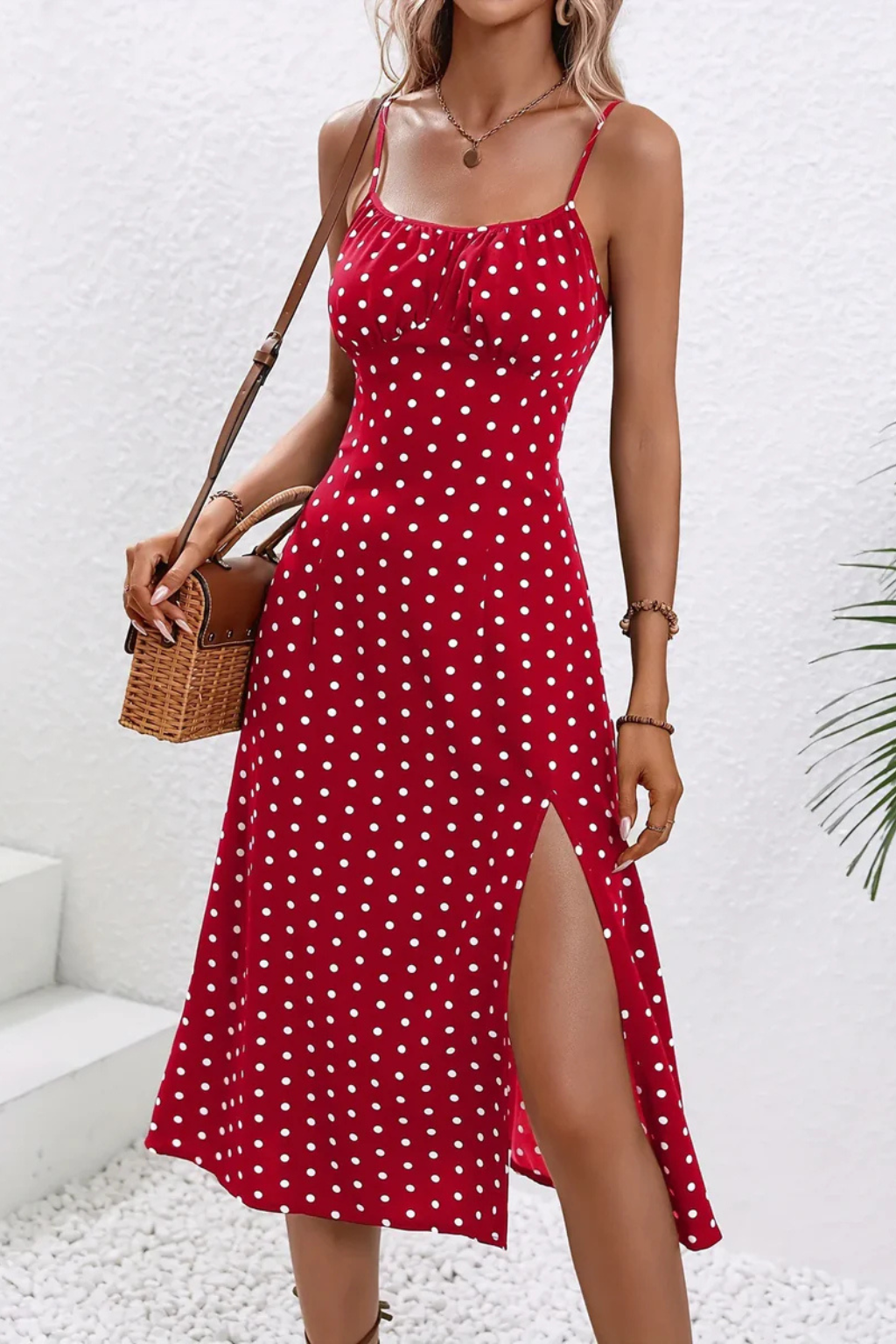 Women's Floral Boho Midi Dress – Sleeveless Summer Style