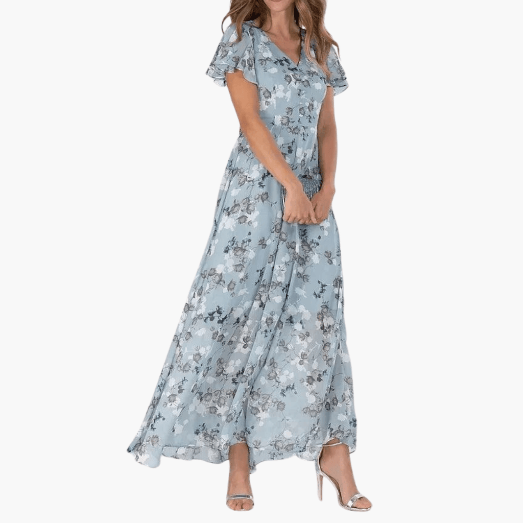 Women's Floral Summer Maxi Dress – Light Airy Breathable Vacation Style