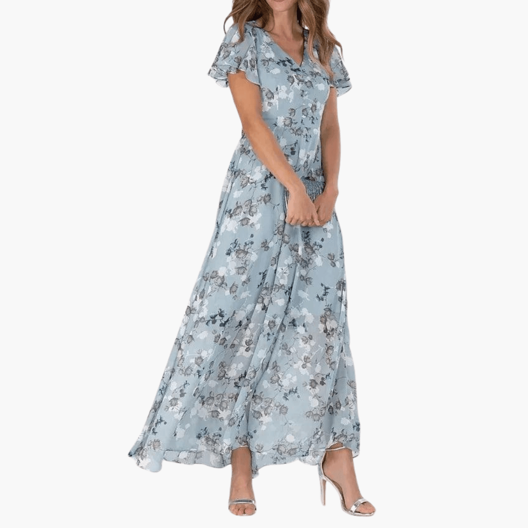 Women's Floral Summer Maxi Dress – Light Airy Breathable Vacation Style