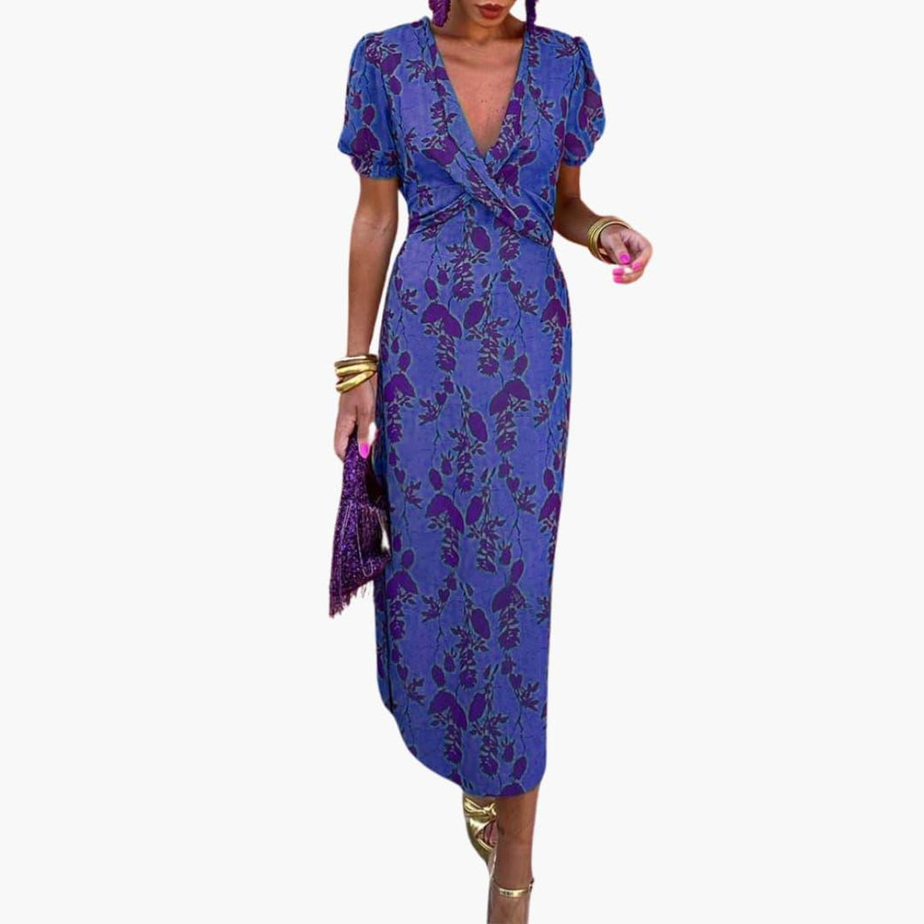 Women's Wrap Dress – Long Sleeve Belted Side Pockets Timeless Versatile