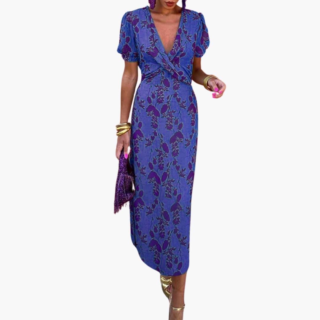 Women's Wrap Dress – Long Sleeve Belted Side Pockets Timeless Versatile