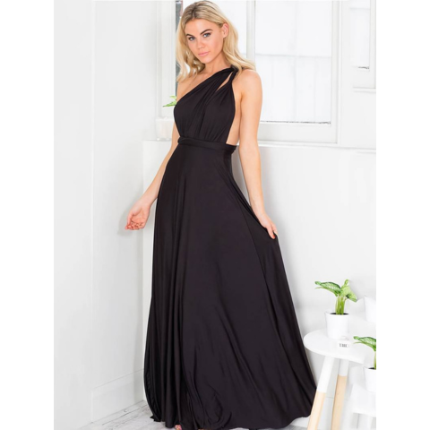 Women's Convertible Evening Maxi Dress – Elegant Occasion Style
