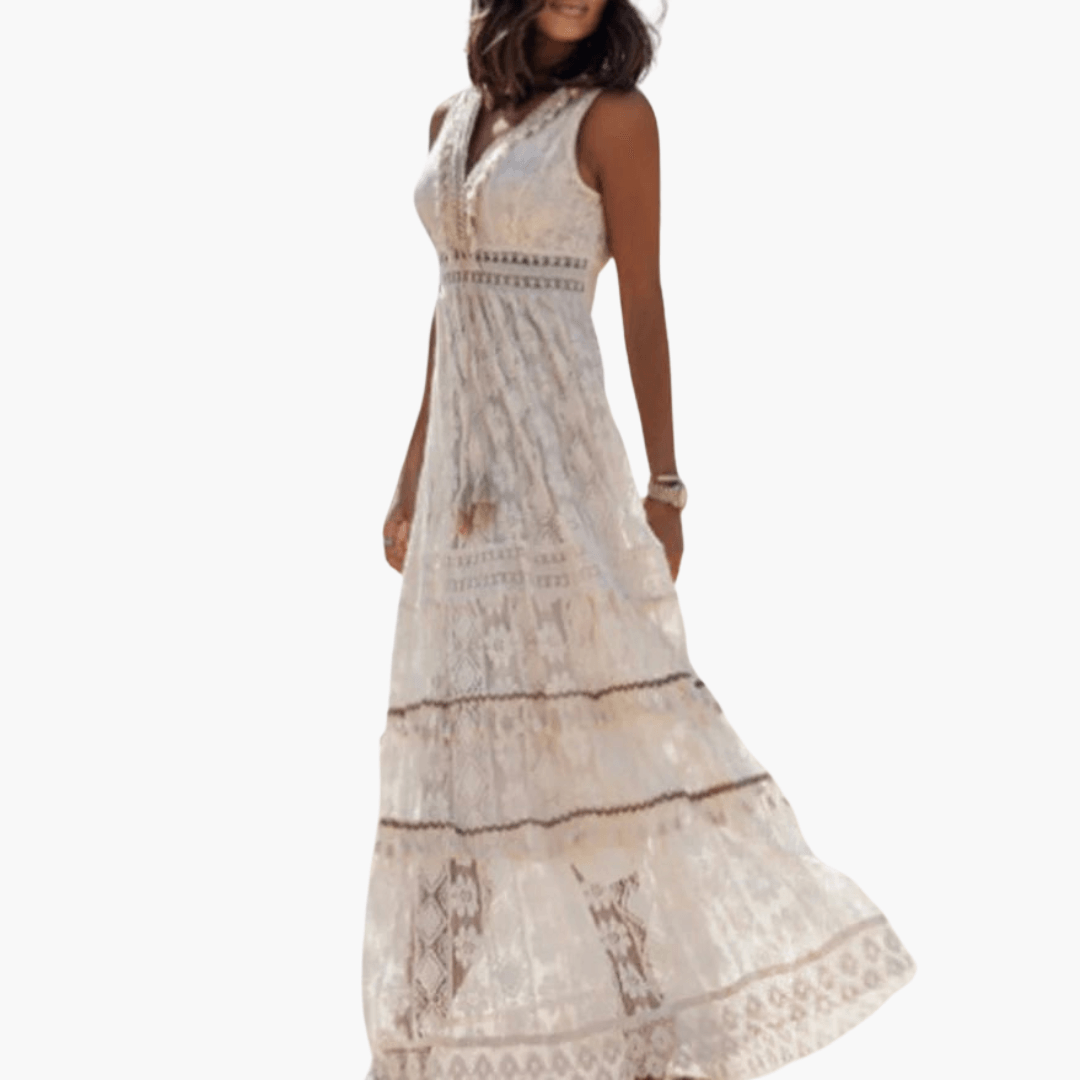 Women's Boho Lace Maxi Dress – Airy Flowy Summer Style