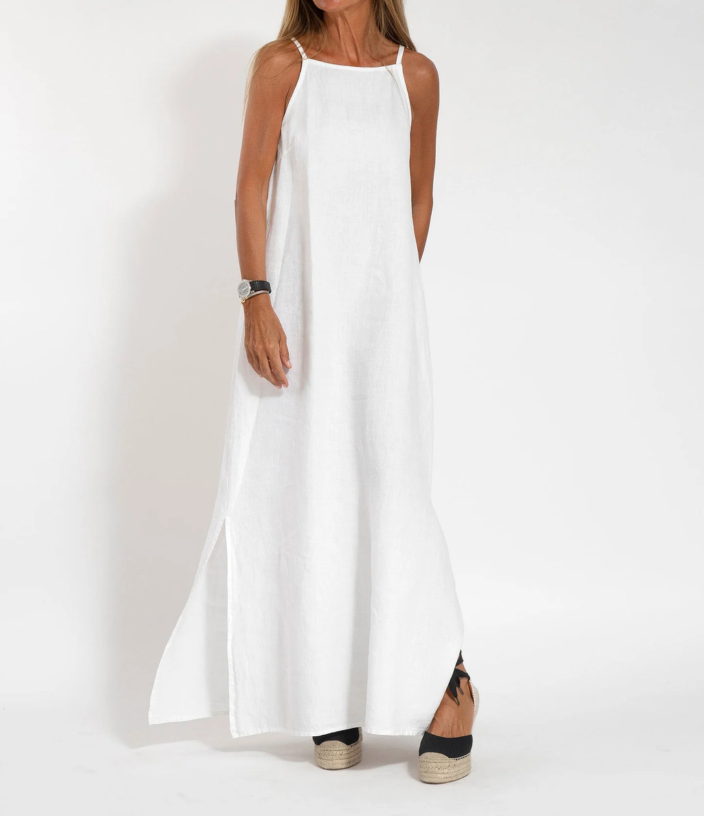 Women's Flowy Spaghetti Strap Maxi Dress – Elegant Summer Breezy Design