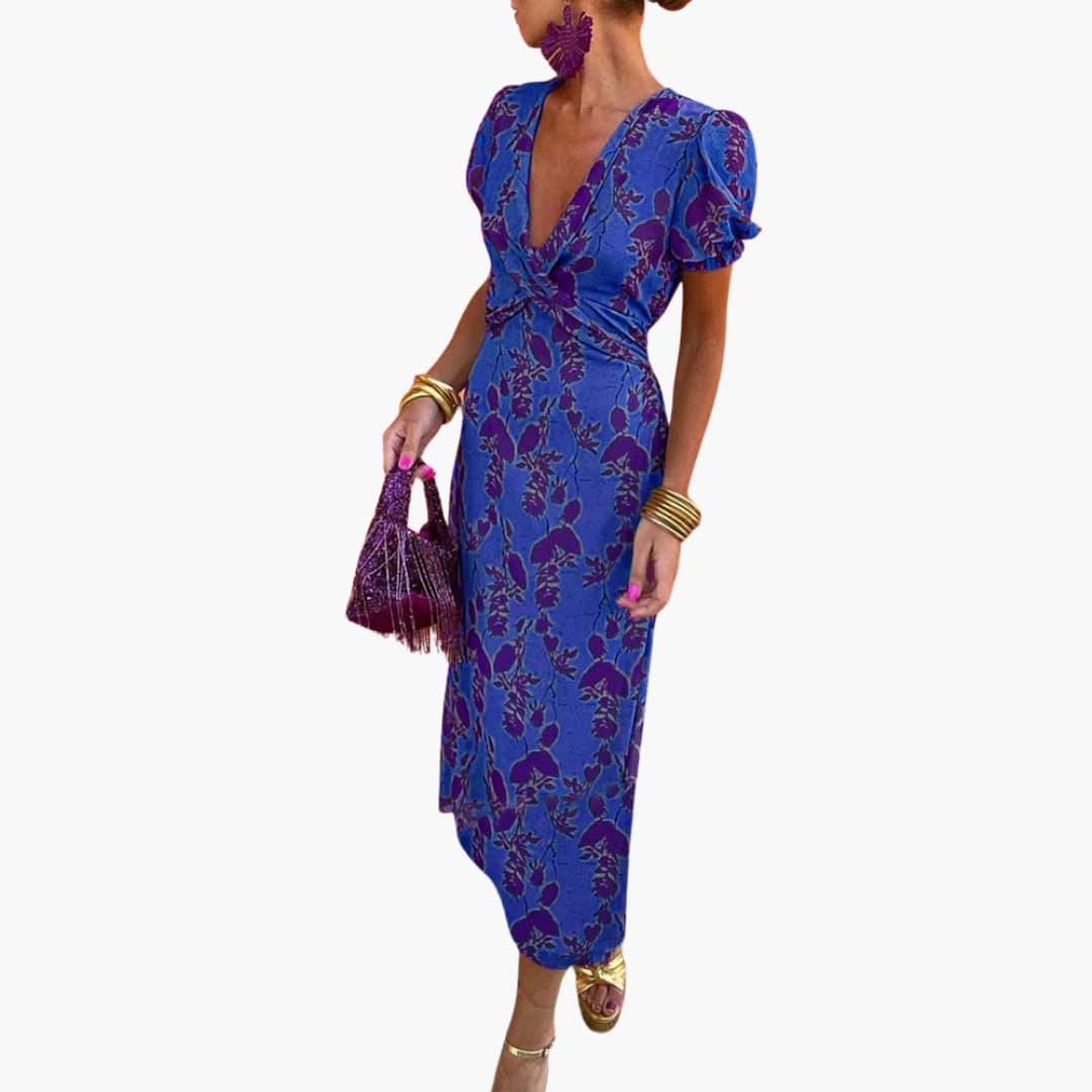 Women's Wrap Dress – Long Sleeve Belted Side Pockets Timeless Versatile
