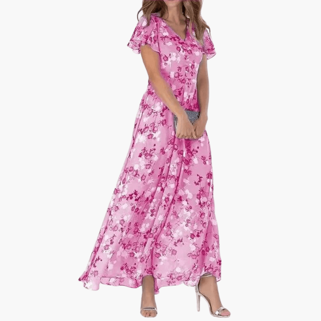 Women's Floral Summer Maxi Dress – Light Airy Breathable Vacation Style