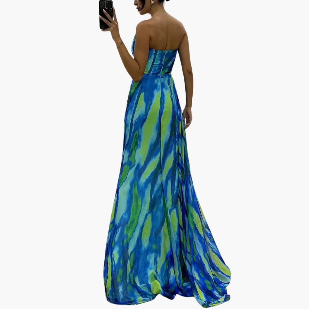 Women's One-Shoulder Maxi Dress – Flowing Silhouette Elegant Statement Style
