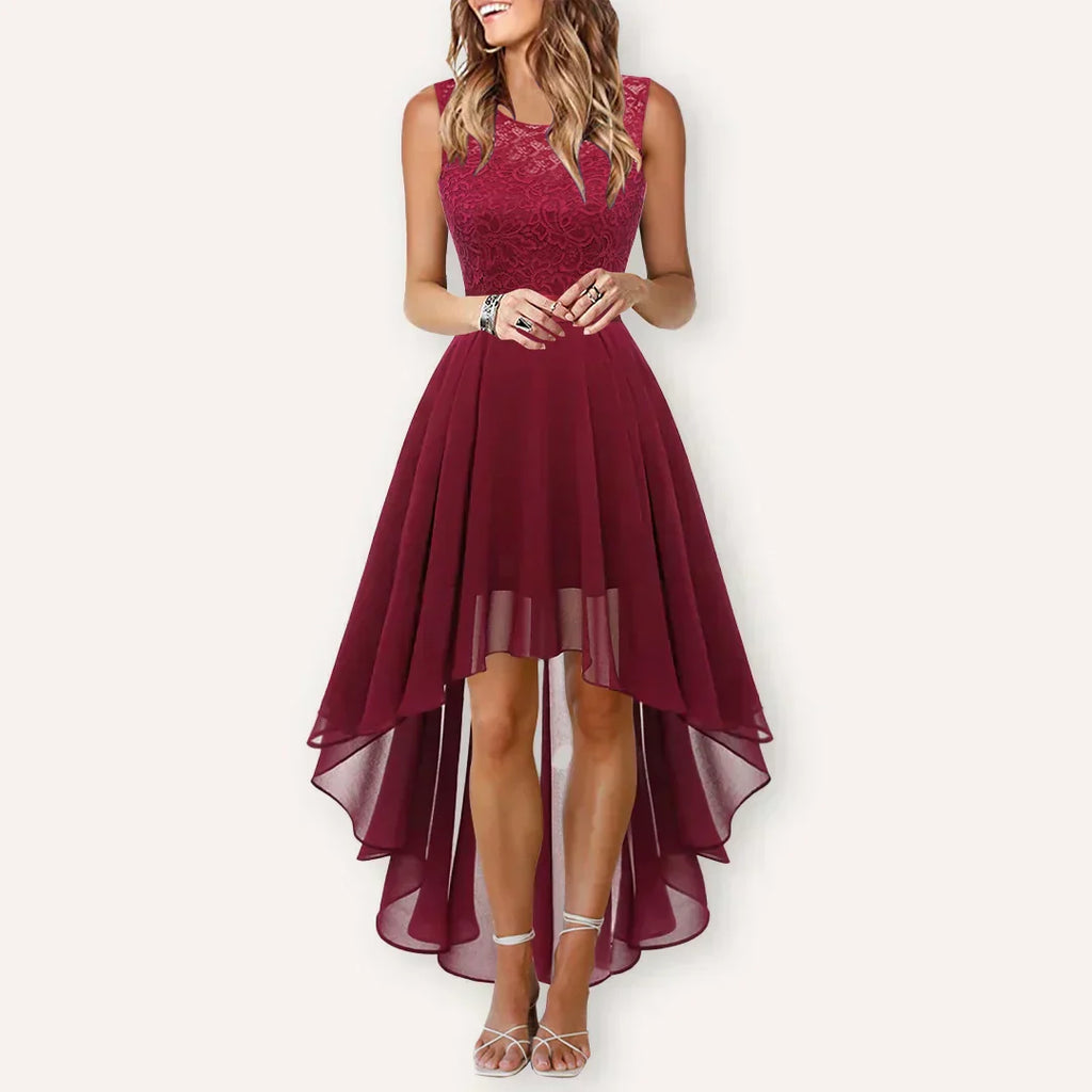 Women's Wedding Guest High-Low Dress – Elegant Occasion Style