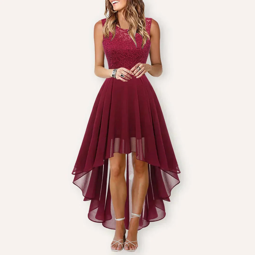 Women's Wedding Guest High-Low Dress – Elegant Occasion Style