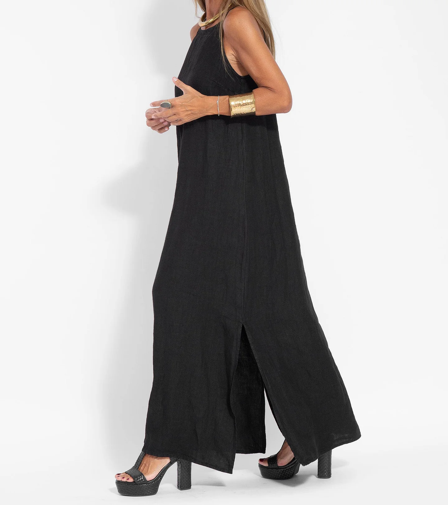 Women's Flowy Spaghetti Strap Maxi Dress – Elegant Summer Breezy Design