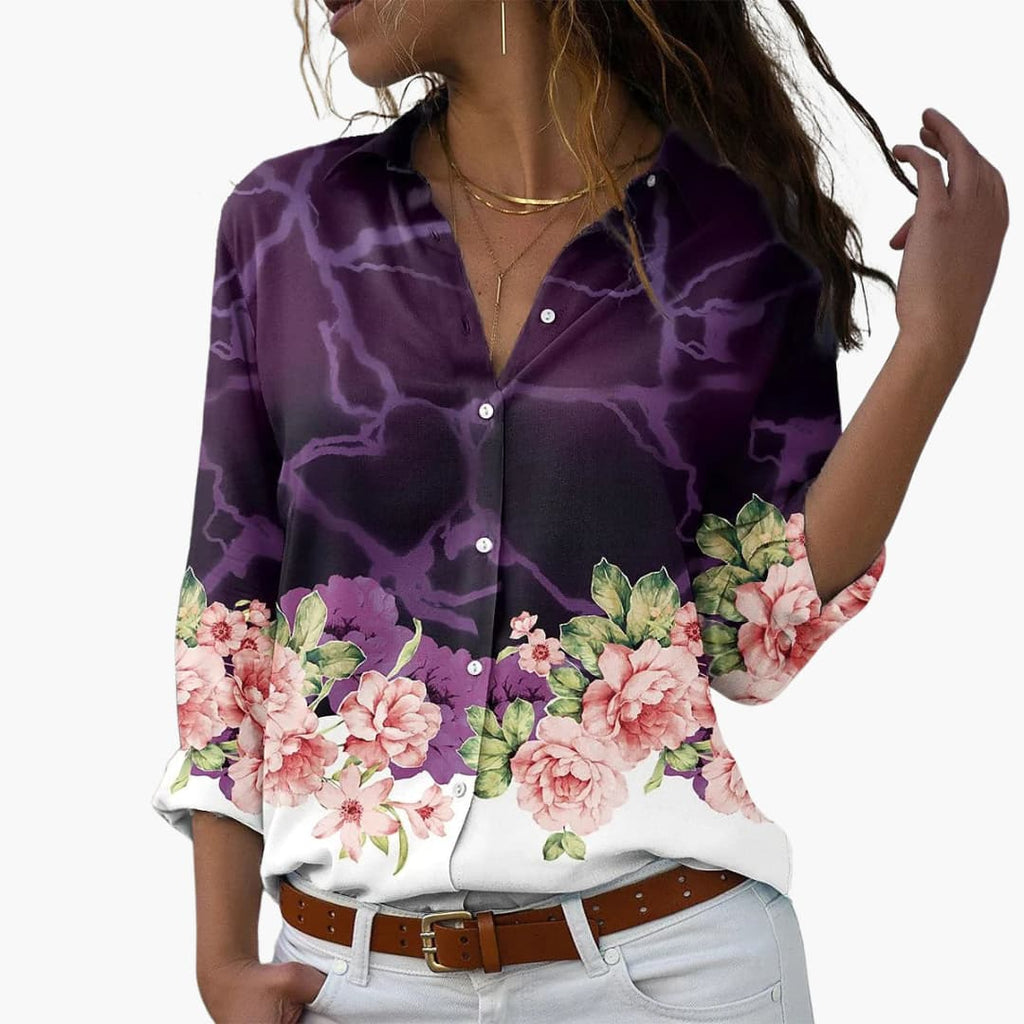 Women's Floral Summer Top – Casual Modern Everyday Style
