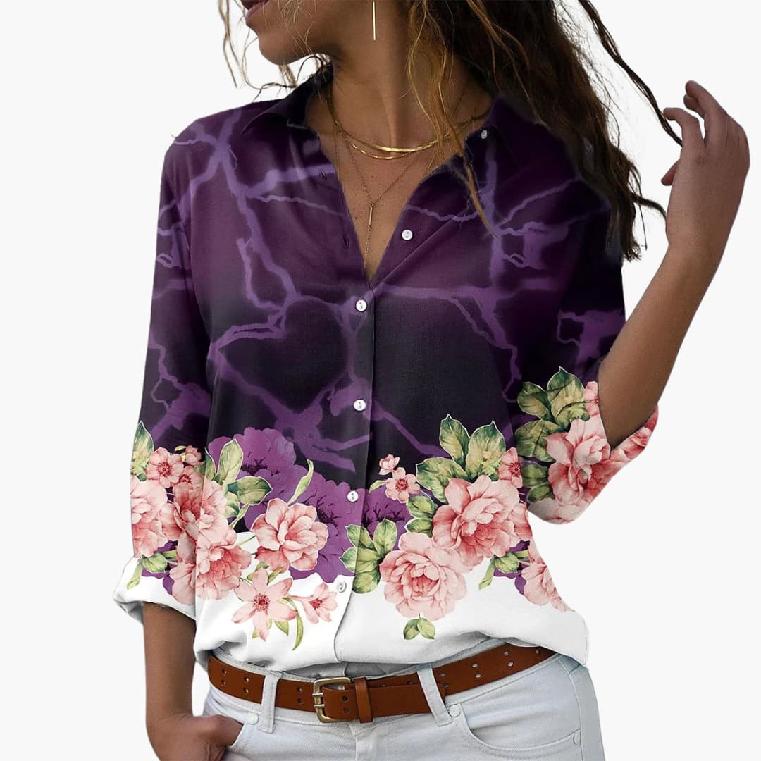 Women's Floral Summer Top – Casual Modern Everyday Style