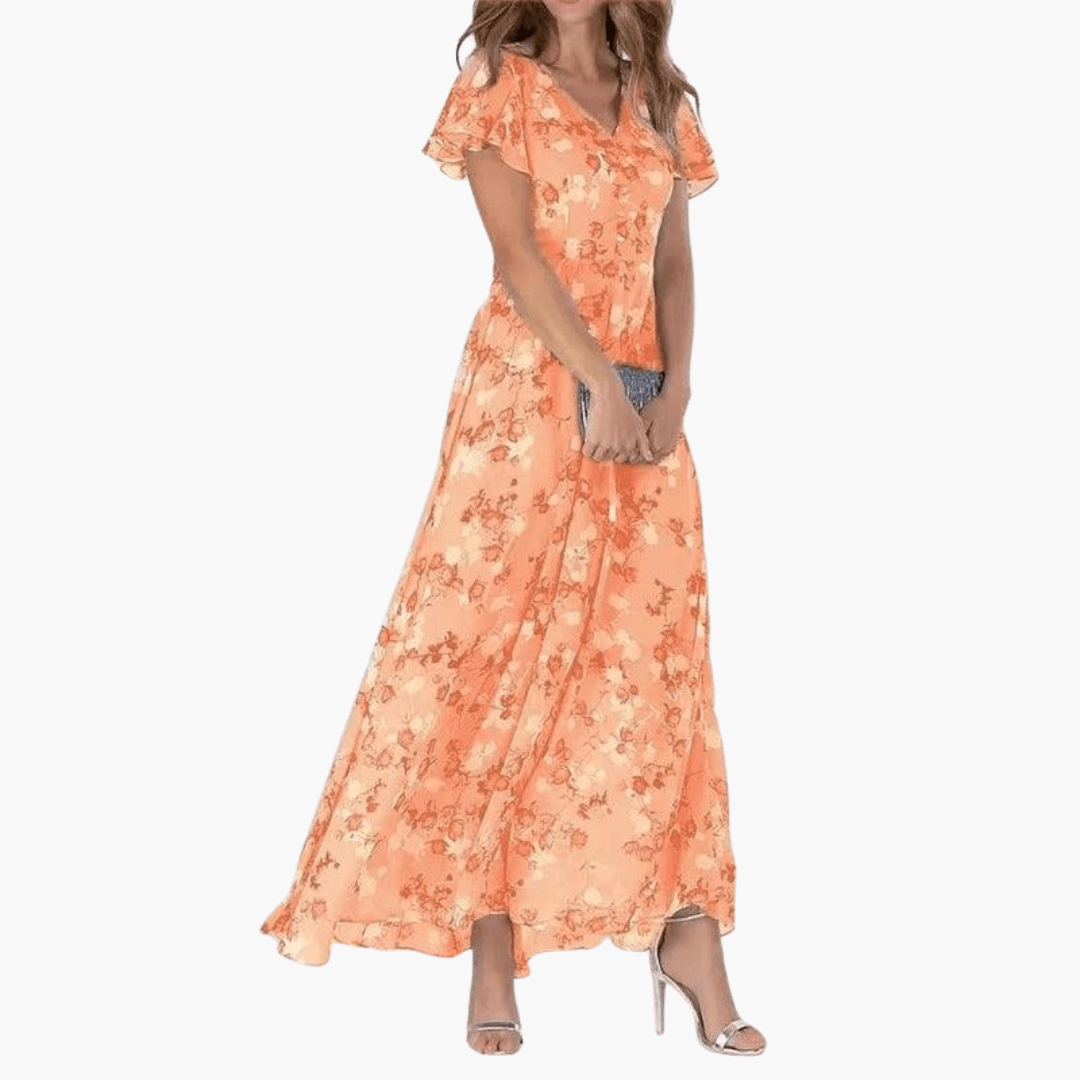 Women's Floral Summer Maxi Dress – Light Airy Breathable Vacation Style