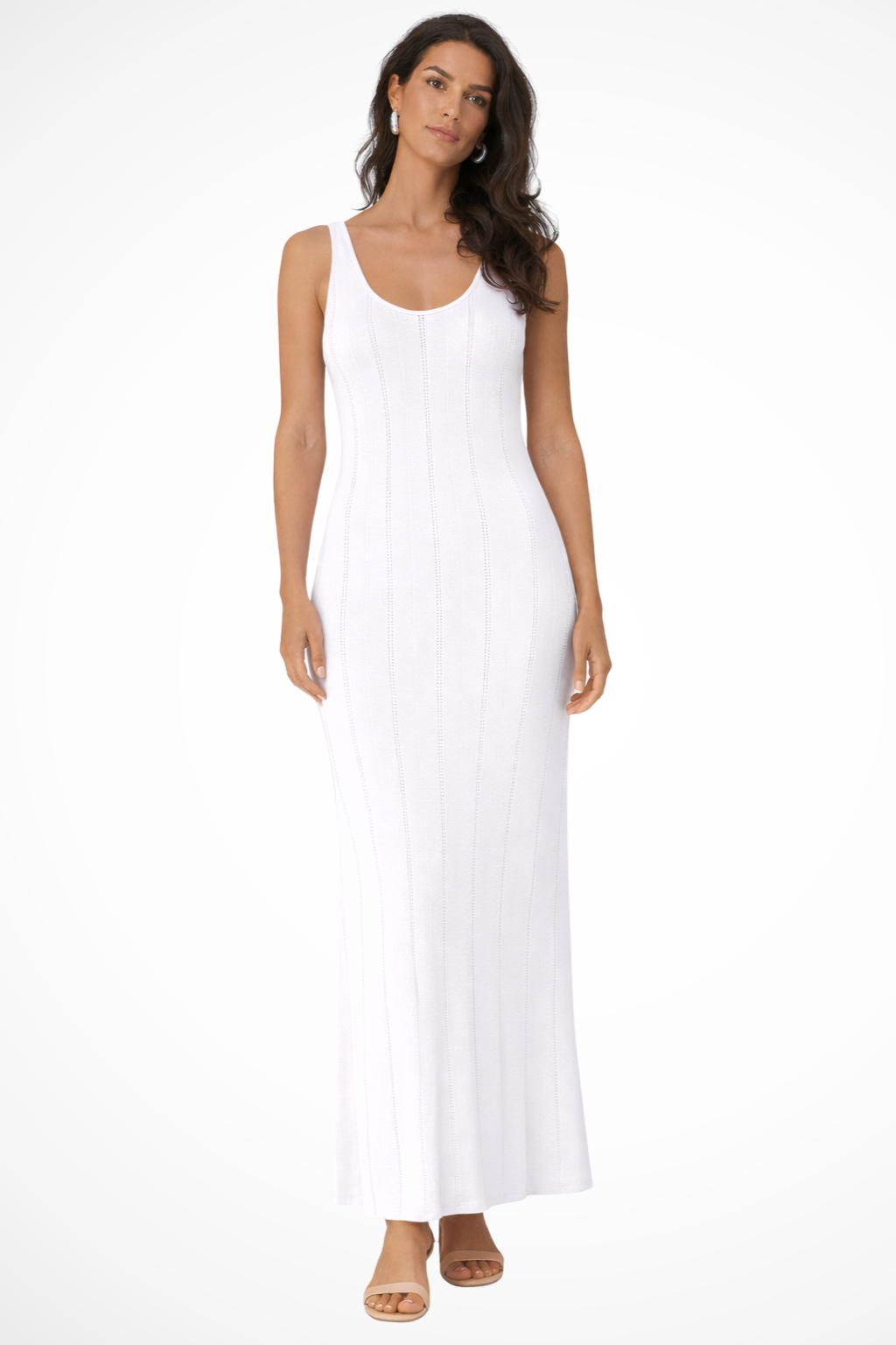 Women's Sleeveless Knit Maxi Dress – Summer Wedding Guest Style