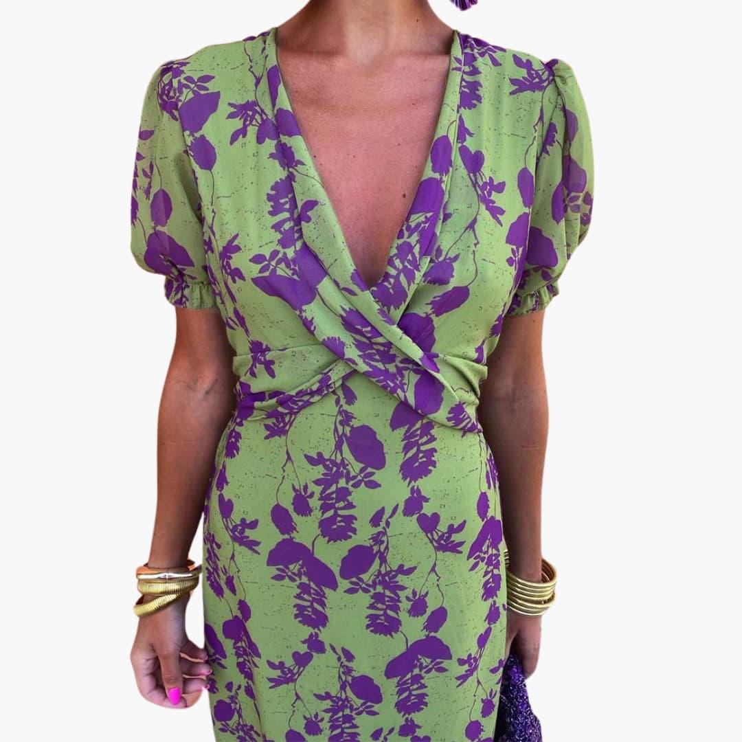 Women's Wrap Dress – Long Sleeve Belted Side Pockets Timeless Versatile