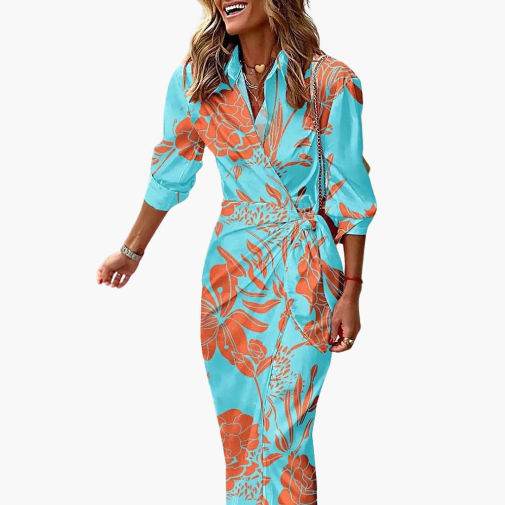 Women's Striped Cotton Maxi Shirt Dress – Relaxed Everyday Style