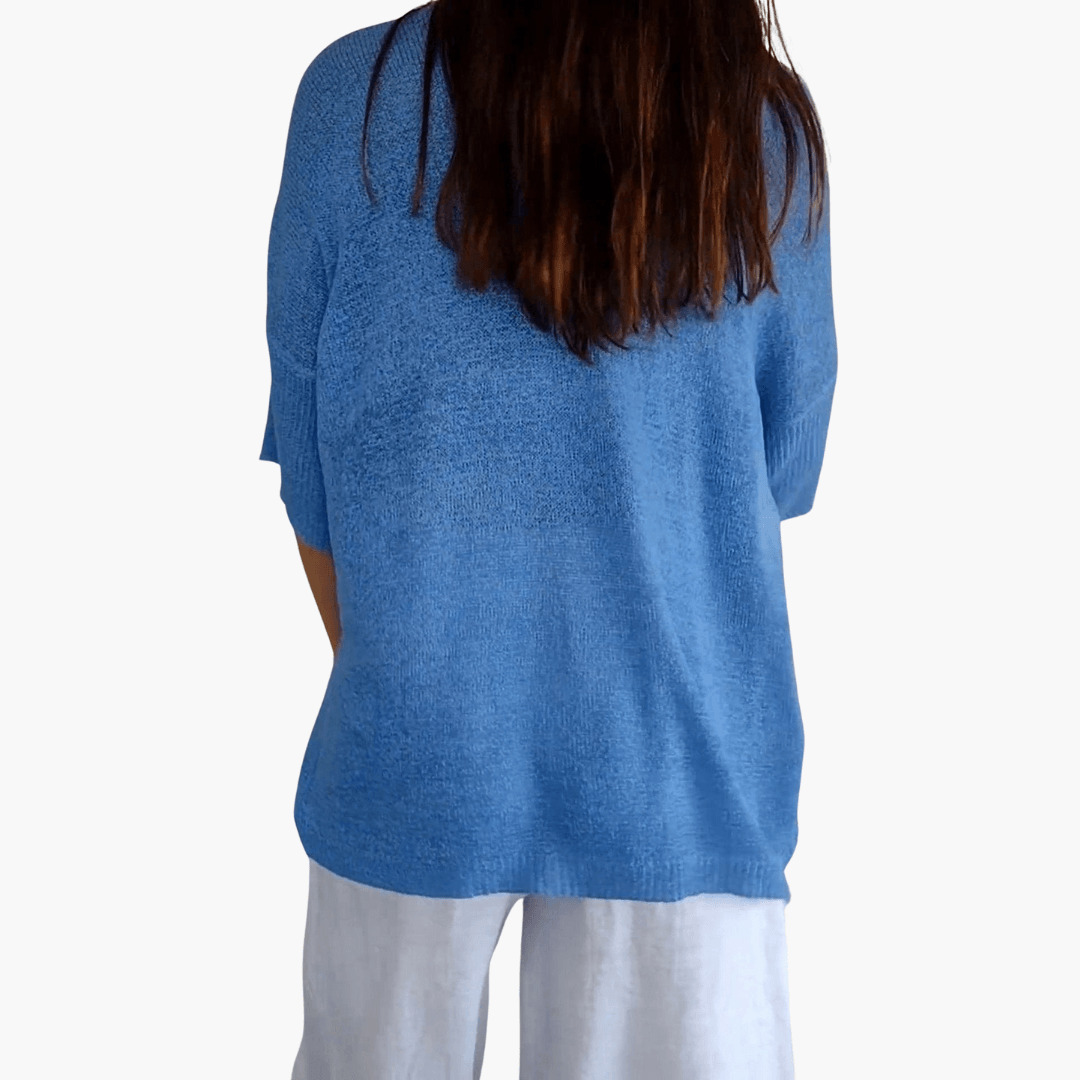 Women's Loose V-Neck Summer Top – Casual Everyday Comfort