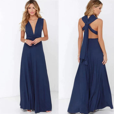 Women's Adjustable Strap Maxi Dress – Lightweight Elegant Summer Style