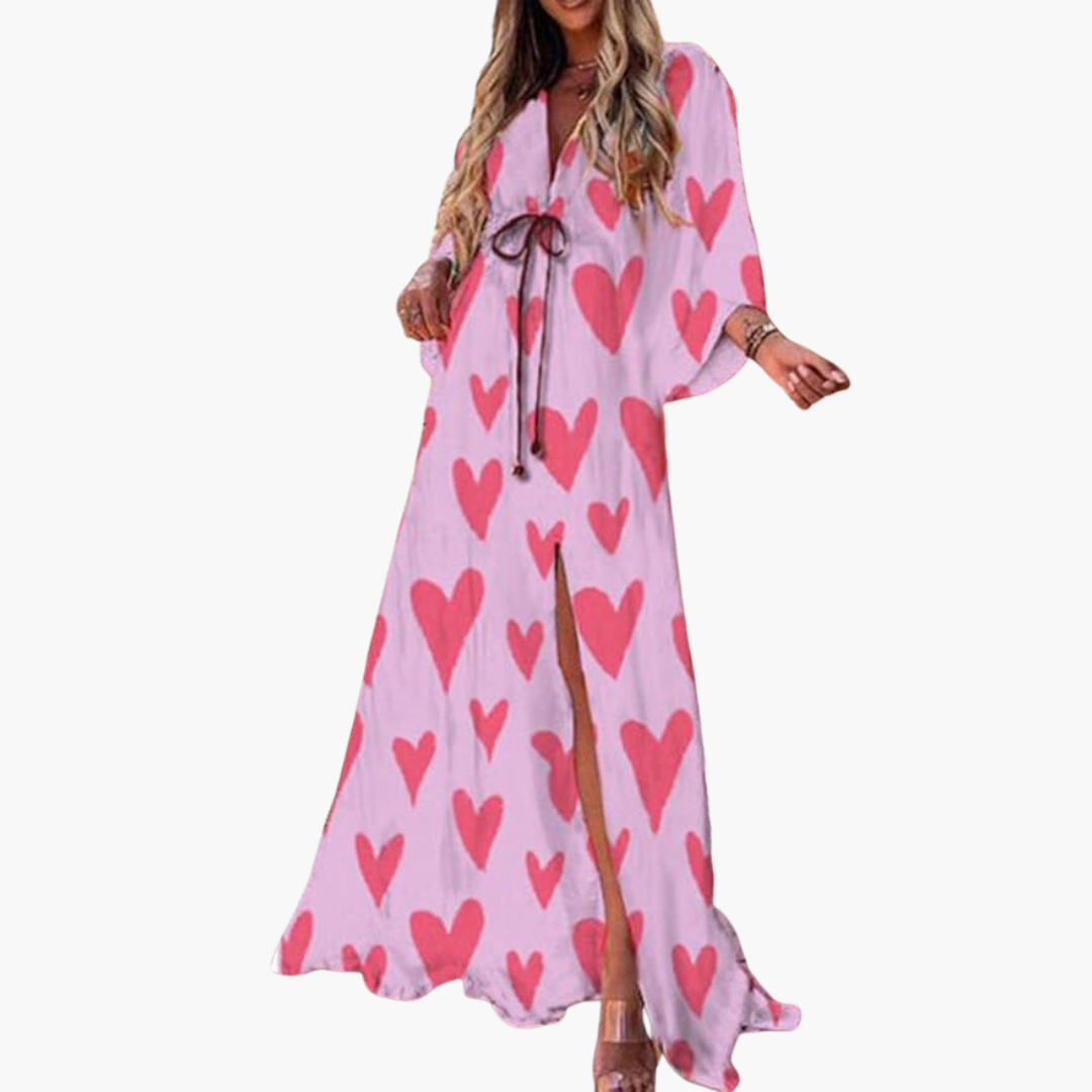 Women's Floral Maxi Summer Dress – Colorful Flowing Everyday Style