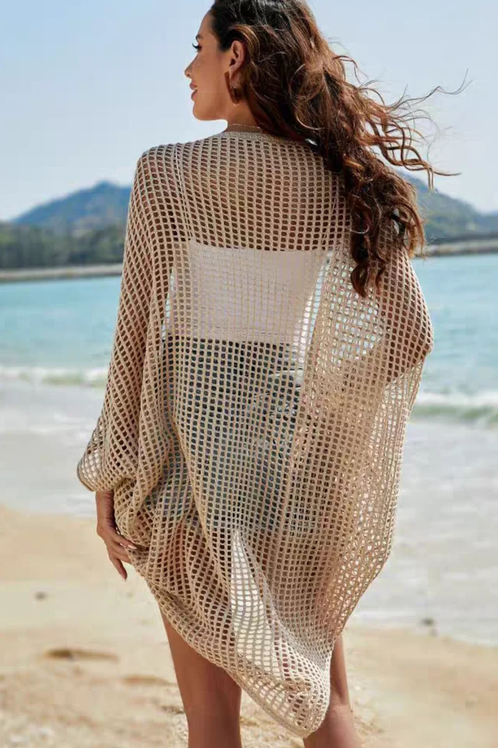 Women's Crochet Cover-Up Cardigan – Lightweight Layering Style
