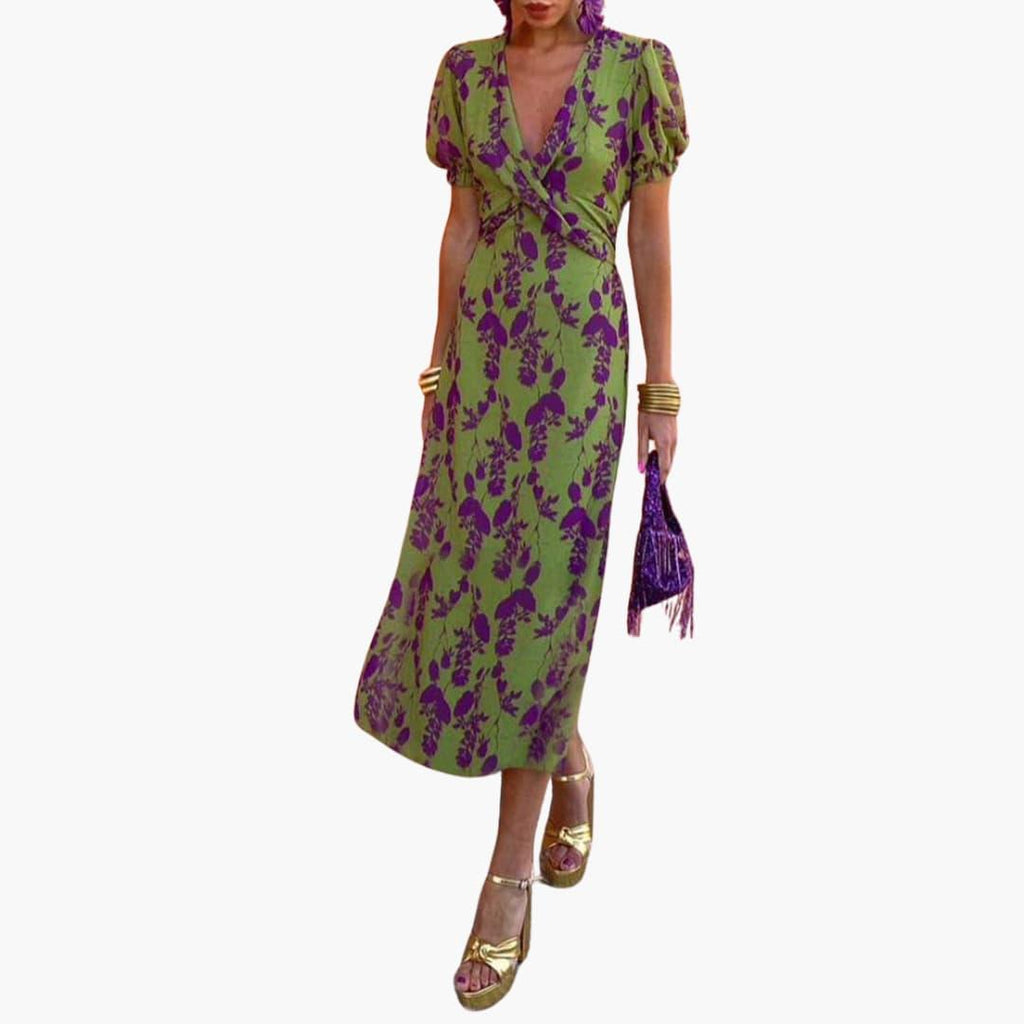 Women's Wrap Dress – Long Sleeve Belted Side Pockets Timeless Versatile