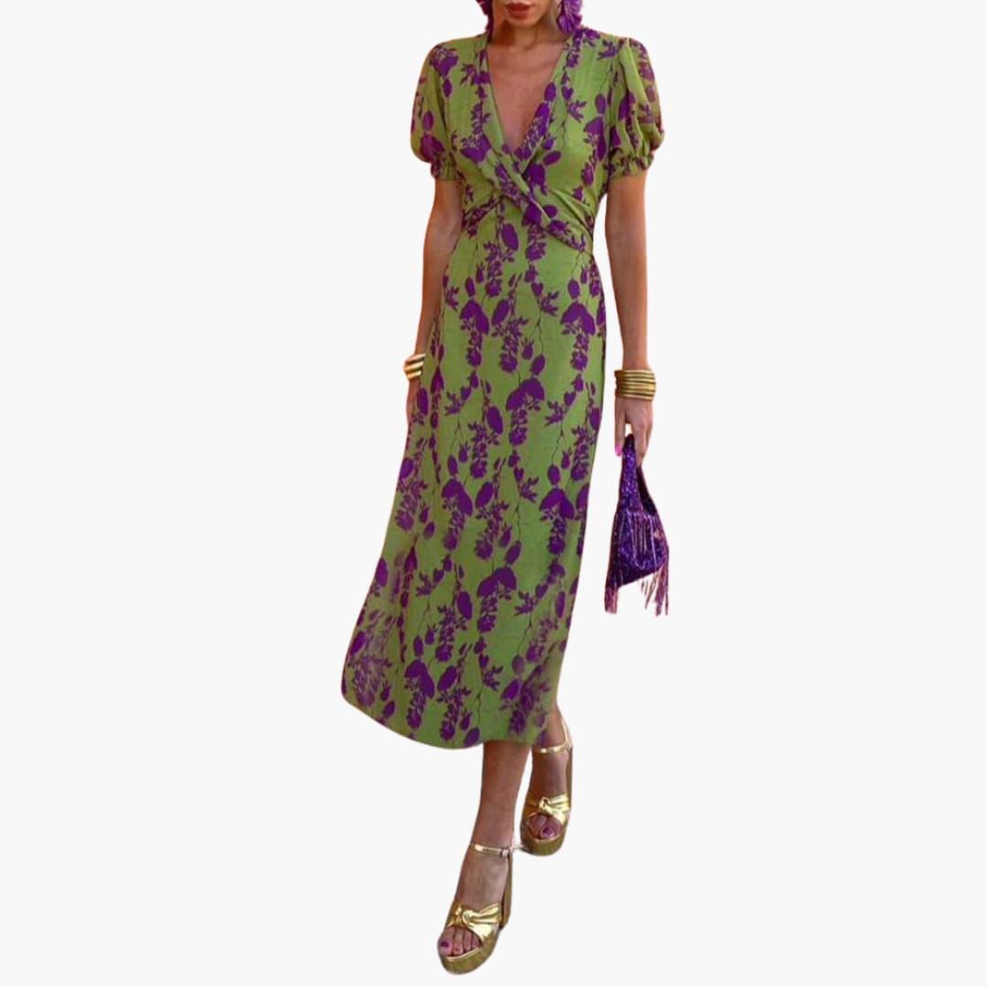 Women's Wrap Dress – Long Sleeve Belted Side Pockets Timeless Versatile