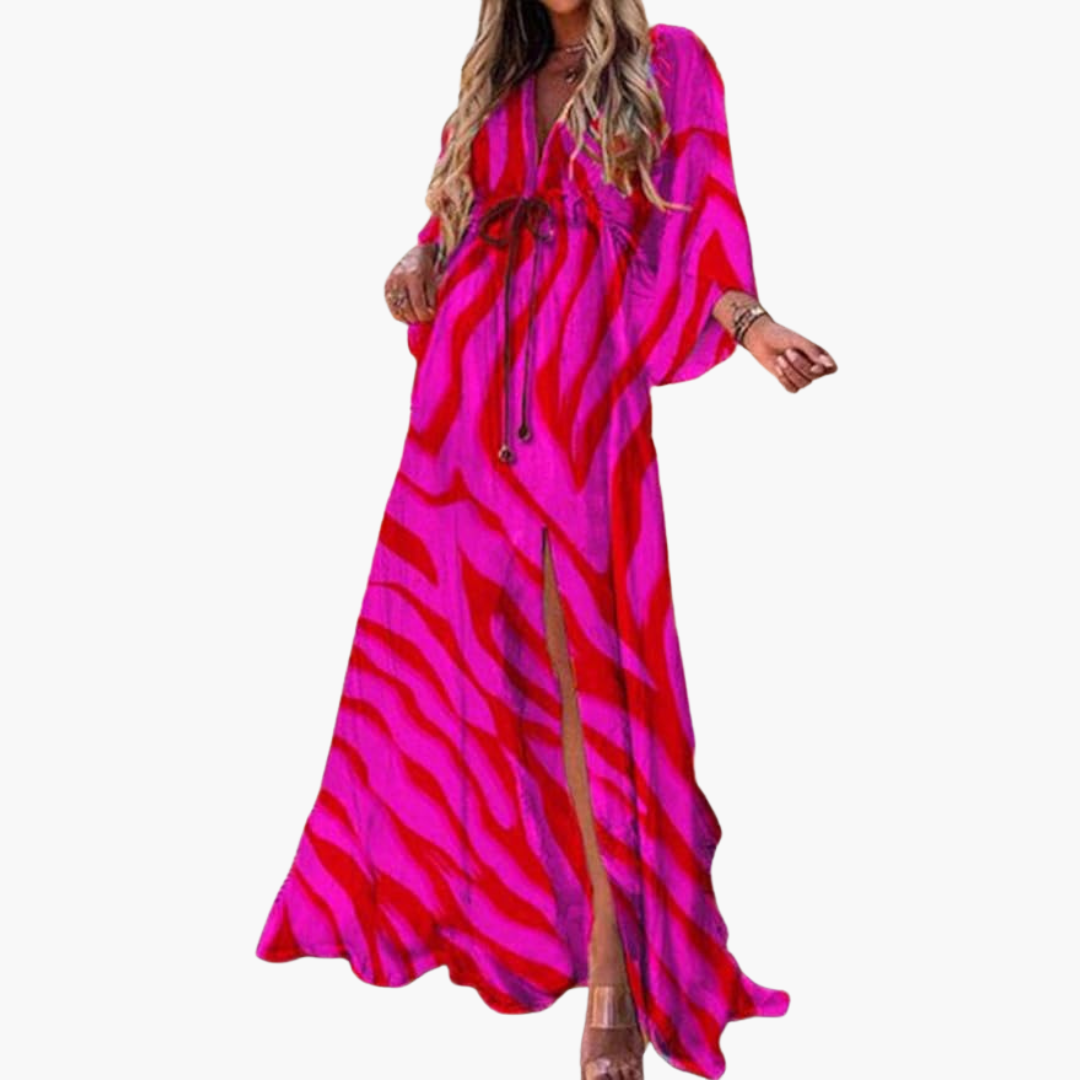 Women's Floral Maxi Summer Dress – Colorful Flowing Everyday Style