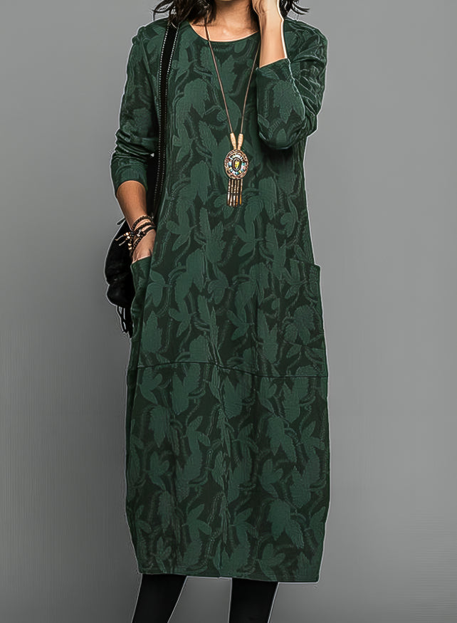 Women's Printed Loose-Fit Dress – Relaxed Everyday Casual Chic