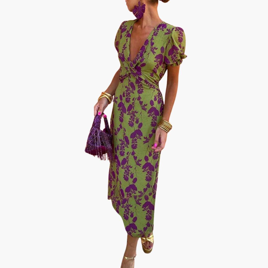 Women's Wrap Dress – Long Sleeve Belted Side Pockets Timeless Versatile