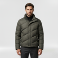 Men's Diagonal-Quilted Puffer Jacket