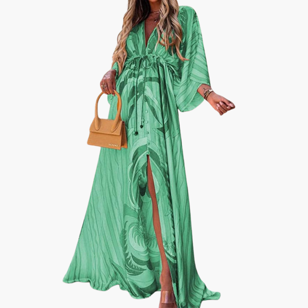 Women's Floral Maxi Summer Dress – Colorful Flowing Everyday Style
