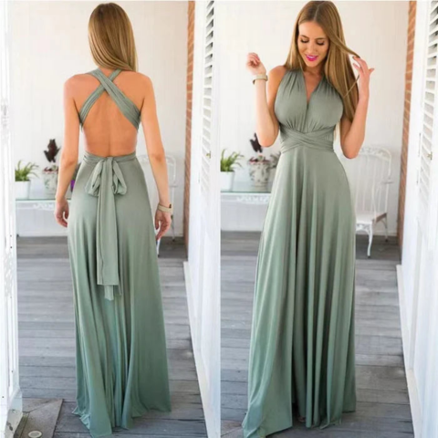 Women's Adjustable Strap Maxi Dress – Lightweight Elegant Summer Style