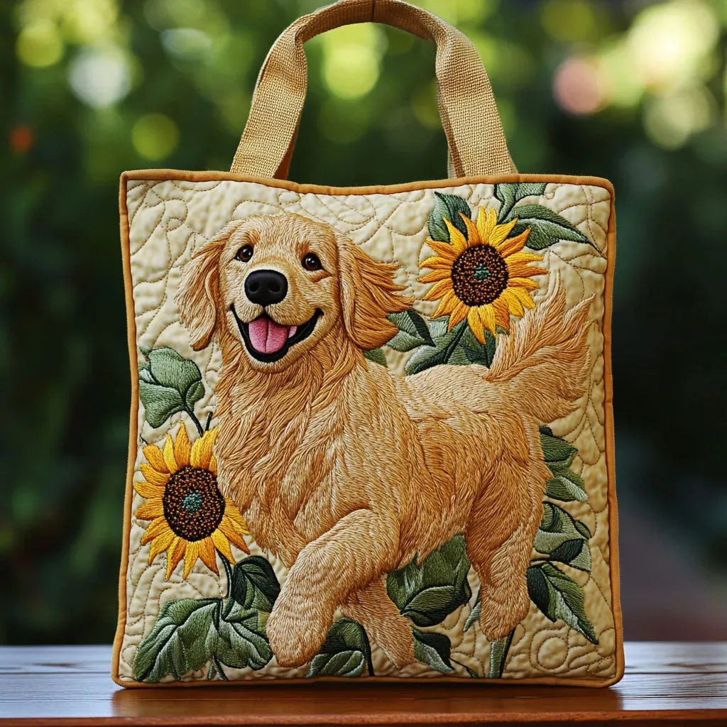 Gold Velvet Quilted Bag – Elegant Textured Everyday Accessory