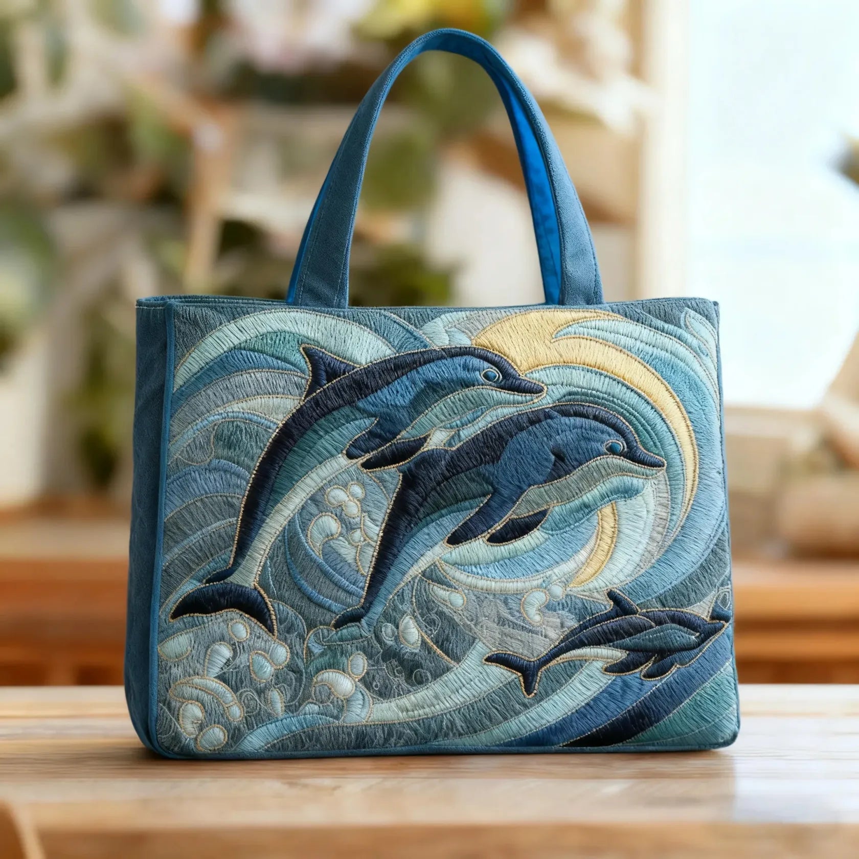 Quilted Bag – Ocean Dolphin