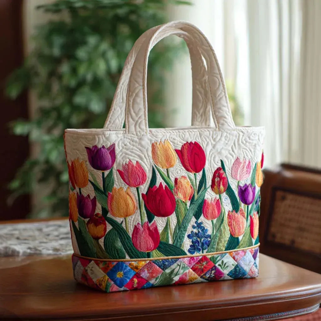 Tulip Quilted Bag – Floral Everyday Statement Accessory