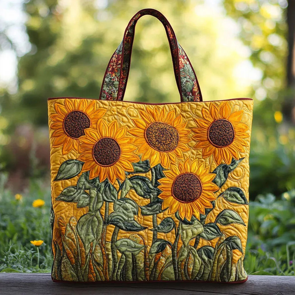Sunflower Quilted Bag – Bright Floral Everyday Accessory