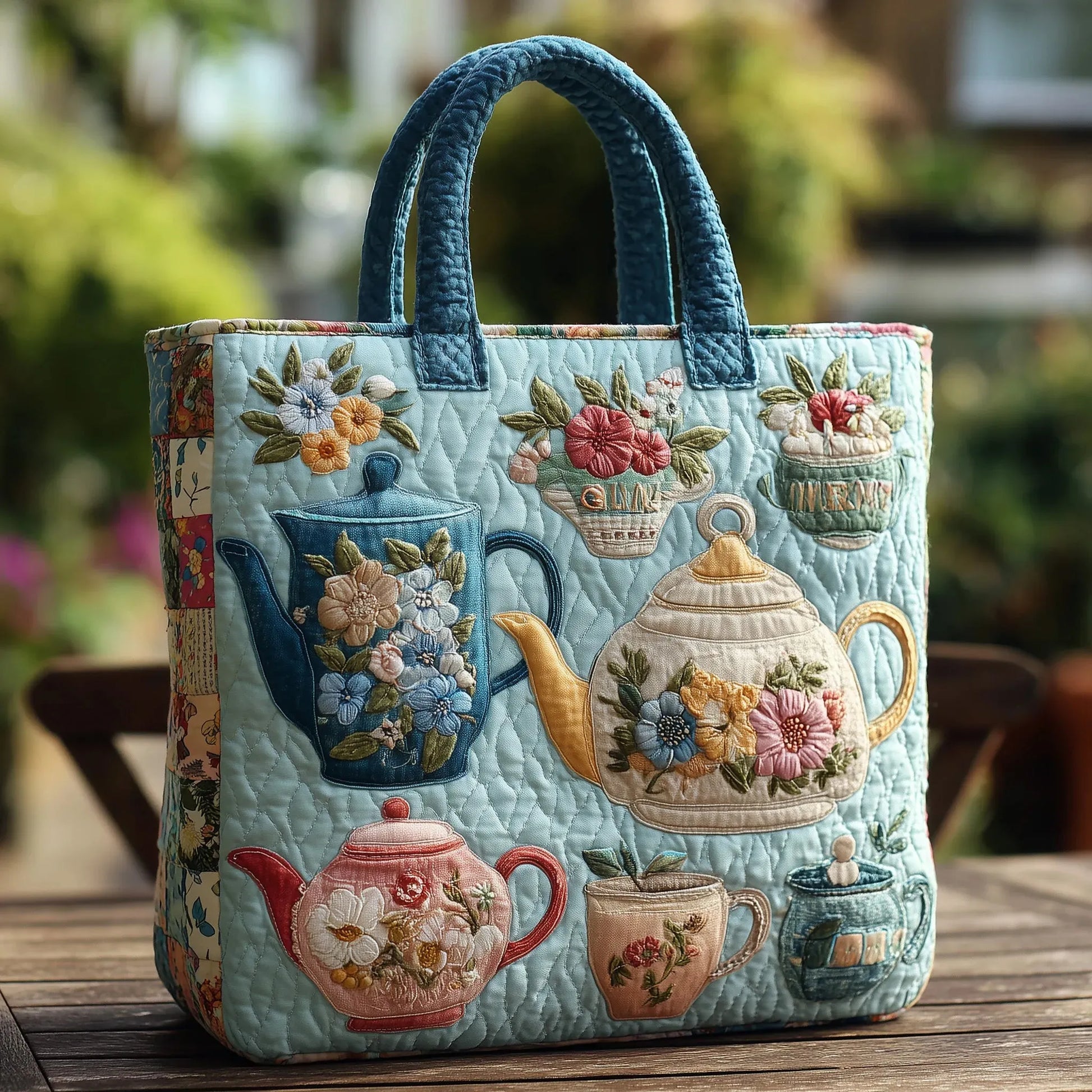 Quilted Bag – Floral Pattern