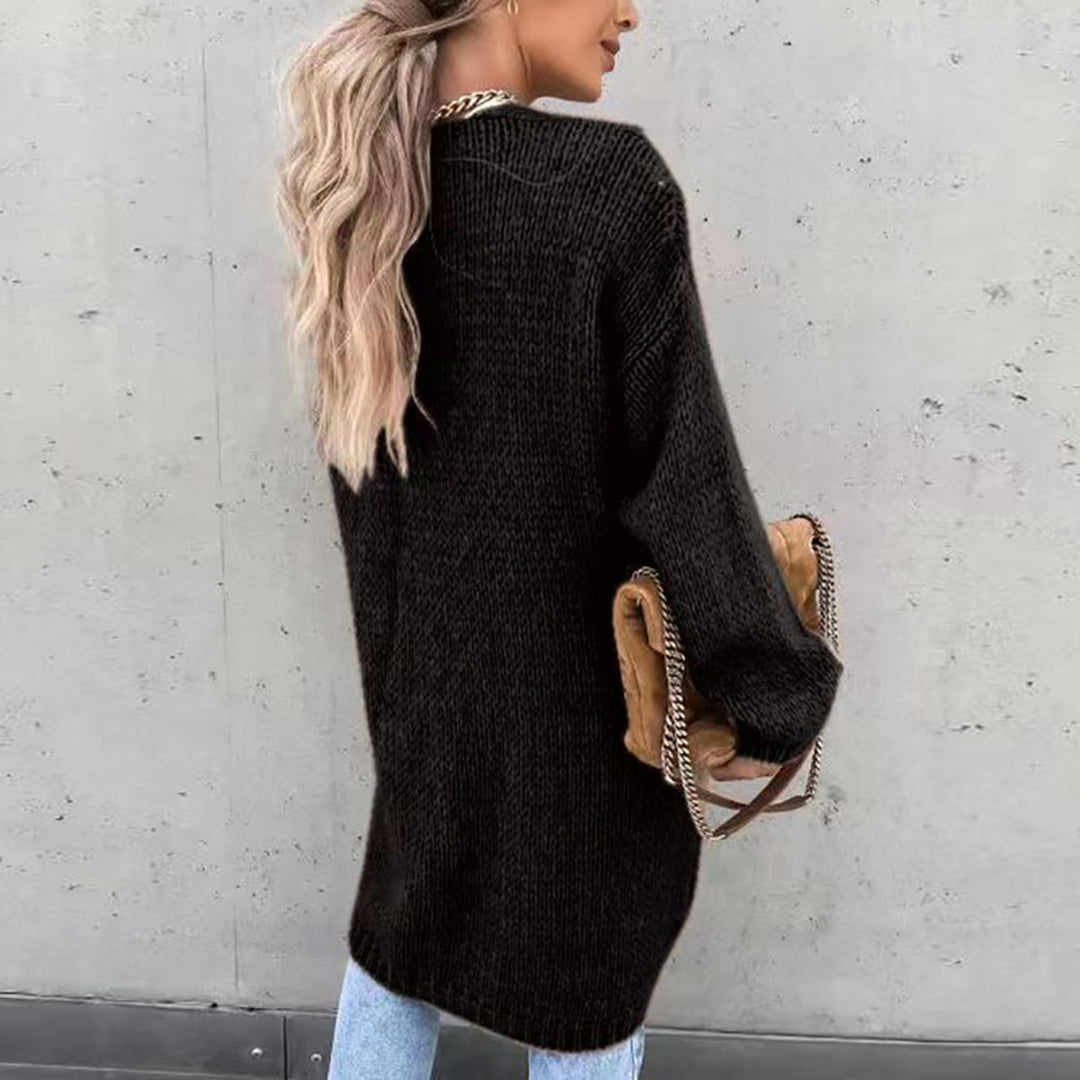 Women's Long Open Front Cardigan – Relaxed Layering Style