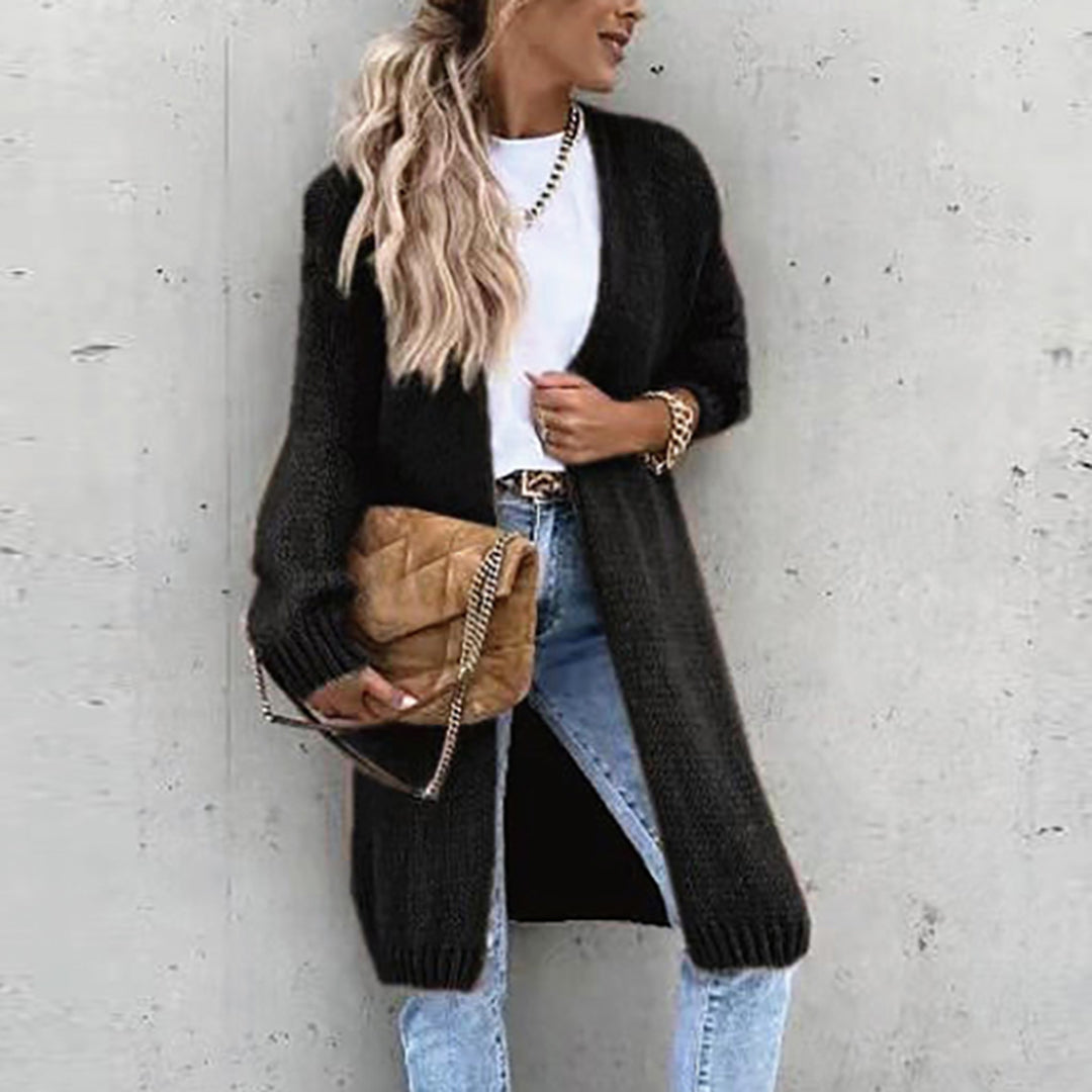 Women's Long Open Front Cardigan – Relaxed Layering Style