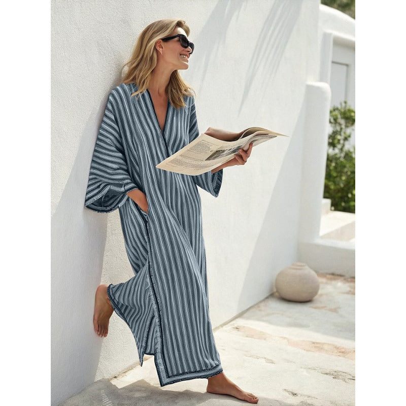 Women's Bohemian Maxi Dress – Flowy Summer Casual Vacation