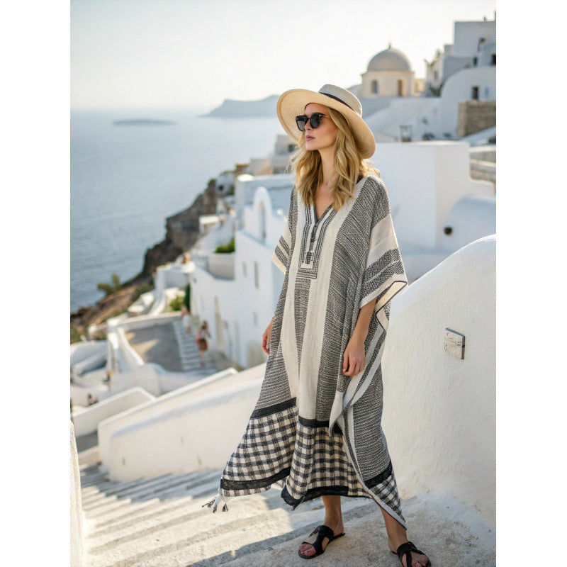 Women's Bohemian Maxi Dress – Flowy Summer Casual Vacation