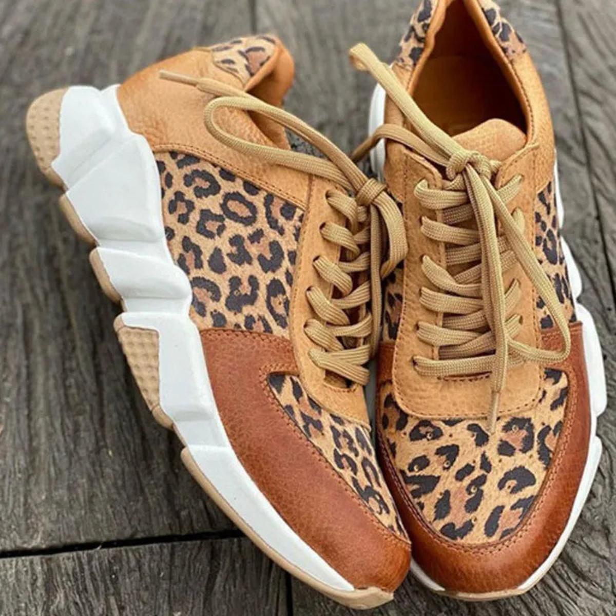 Women's Lace-Up Street Sneakers – Casual Running Inspired Style