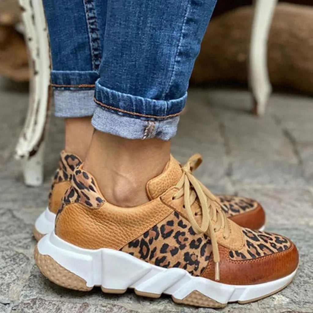 Women's Lace-Up Street Sneakers – Casual Running Inspired Style