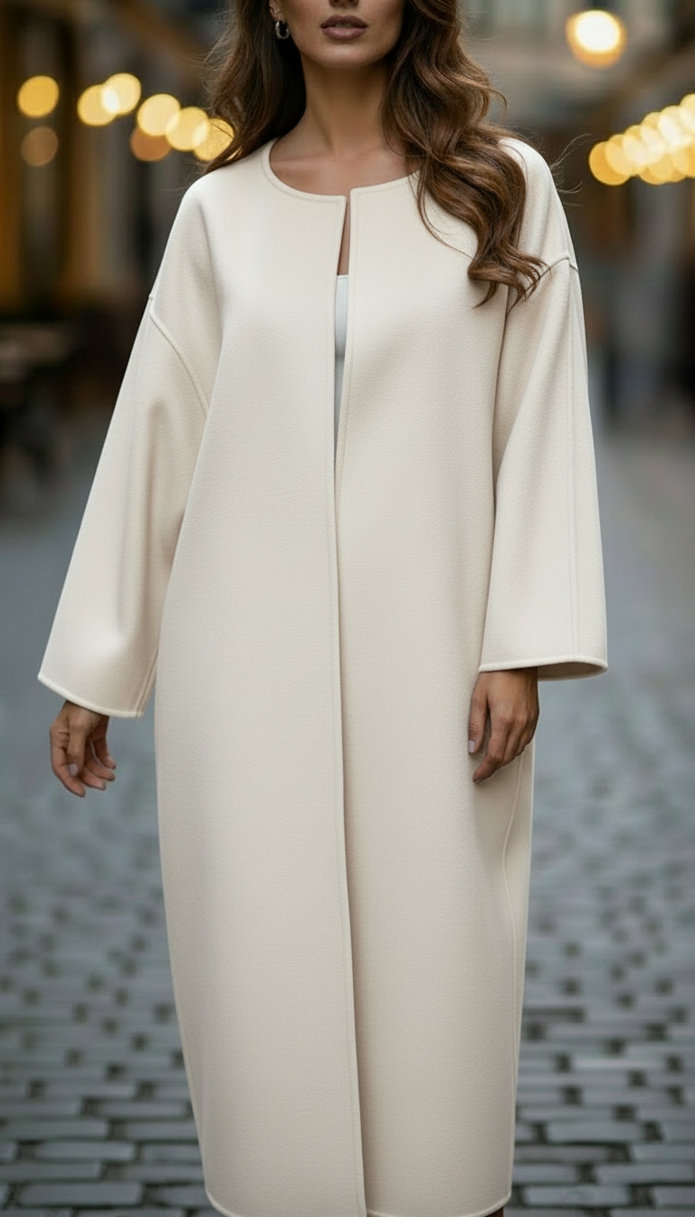 Women's Oversized Longline Coat – Elegant Everyday Outerwear Style