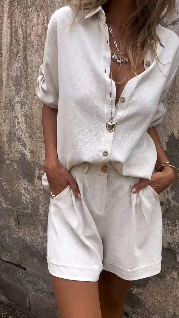 Women's Linen Summer Set – Lightweight Relaxed Hot Weather Style