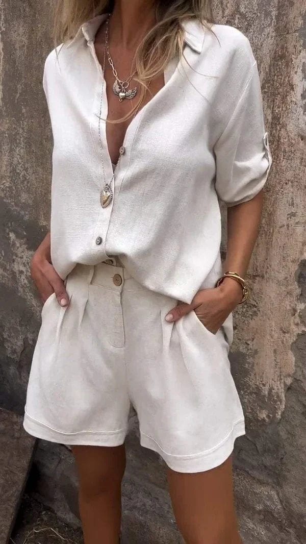 Women's Linen Summer Set – Lightweight Relaxed Hot Weather Style