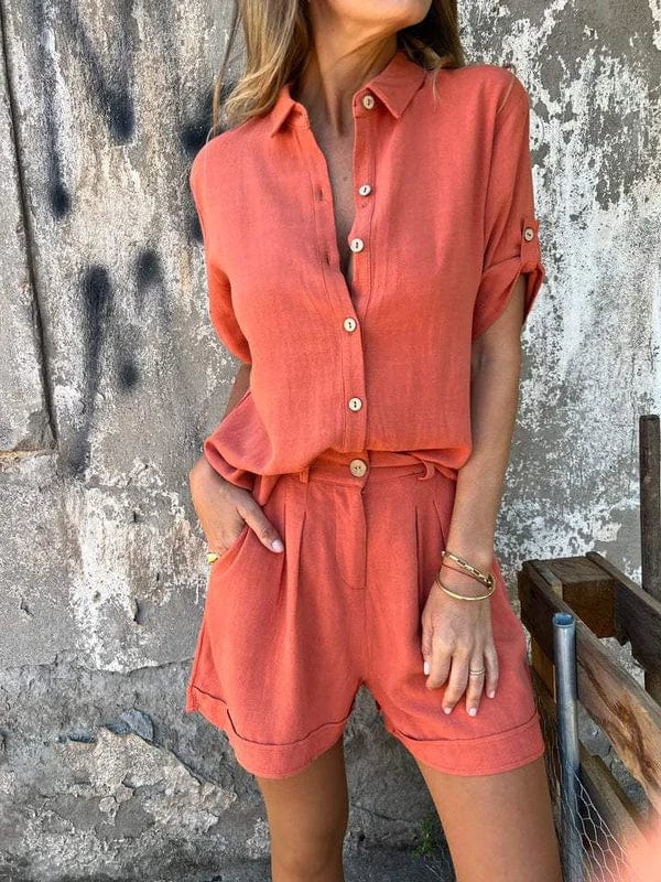 Women's Linen Summer Set – Lightweight Relaxed Hot Weather Style