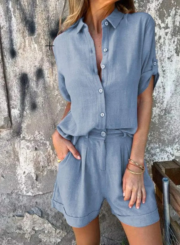 Women's Linen Summer Set – Lightweight Relaxed Hot Weather Style