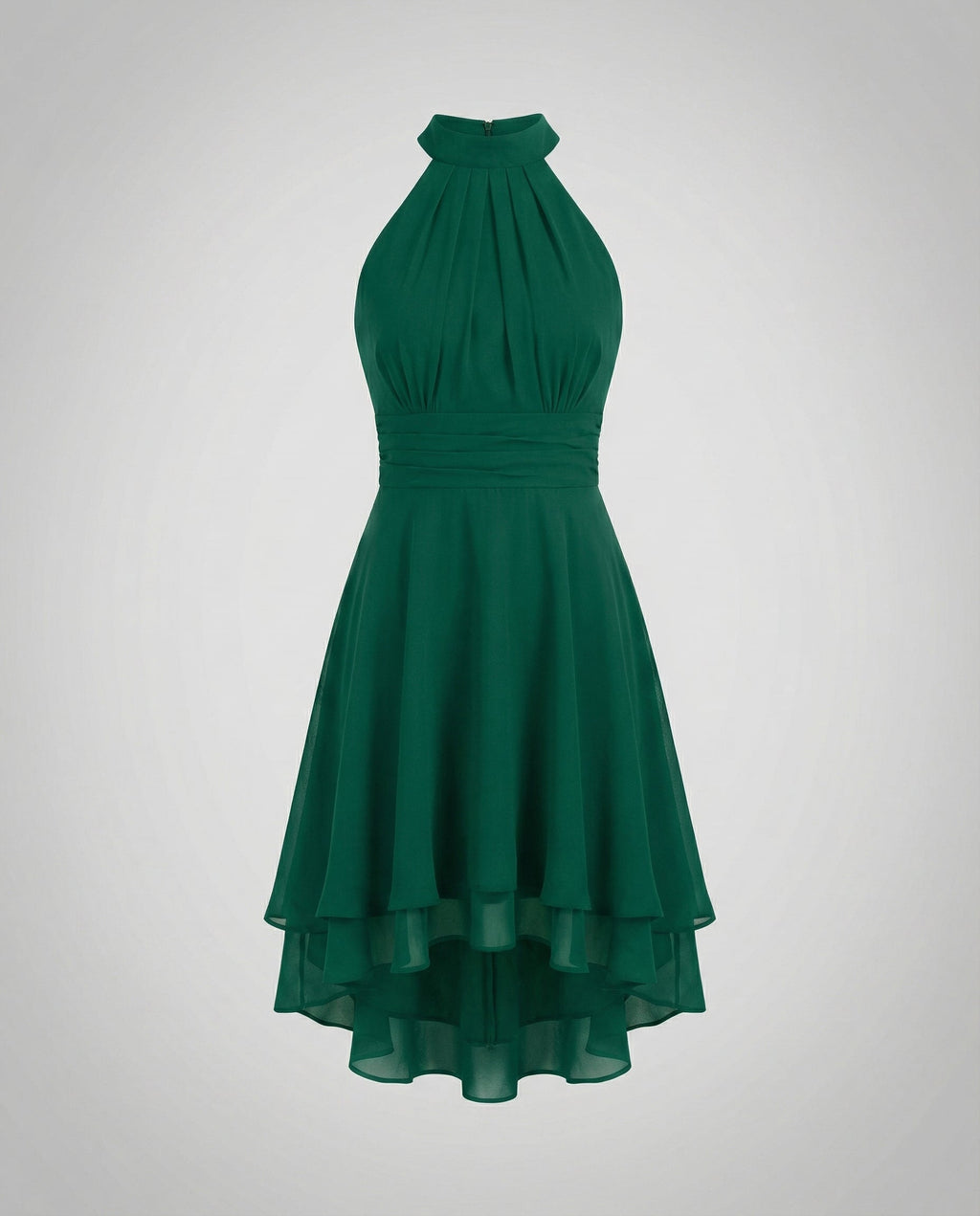 Women's Pleated Chiffon Cocktail Dress – Sleeveless Mini Elegant
