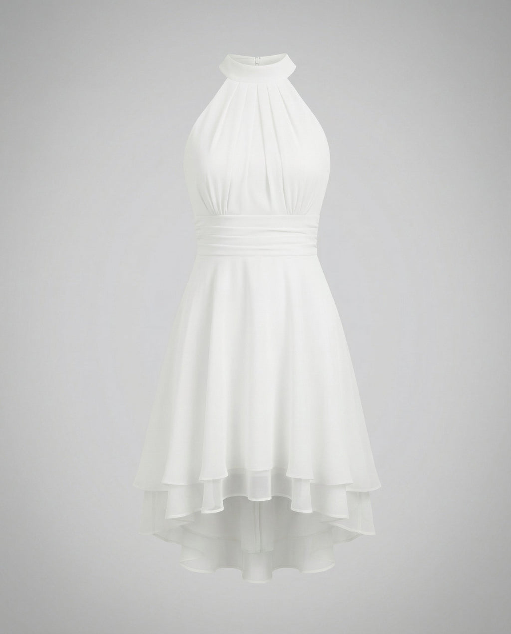 Women's Pleated Chiffon Cocktail Dress – Sleeveless Mini Elegant